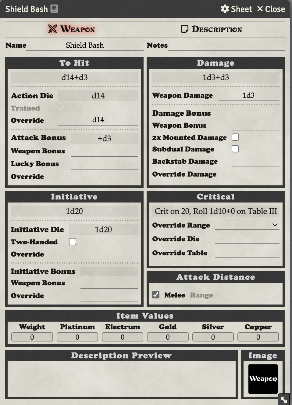 Dwarf Shield Bash Config