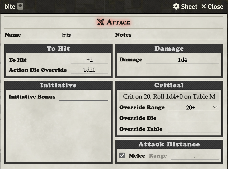 NPC Crit Range Edit